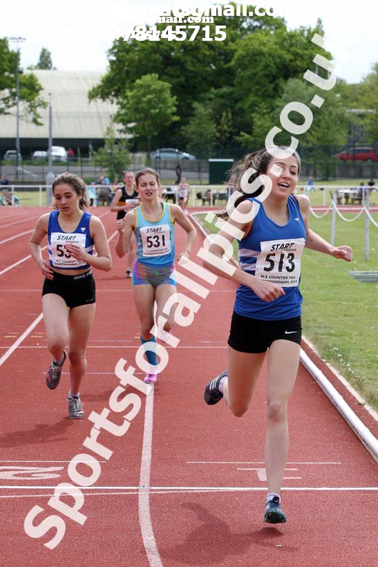 Womens under-17s 800 metres, North Eastern Track and Fields Champs., Middlesbrough. Photo: David T. Hewitson/Sports for All Pics